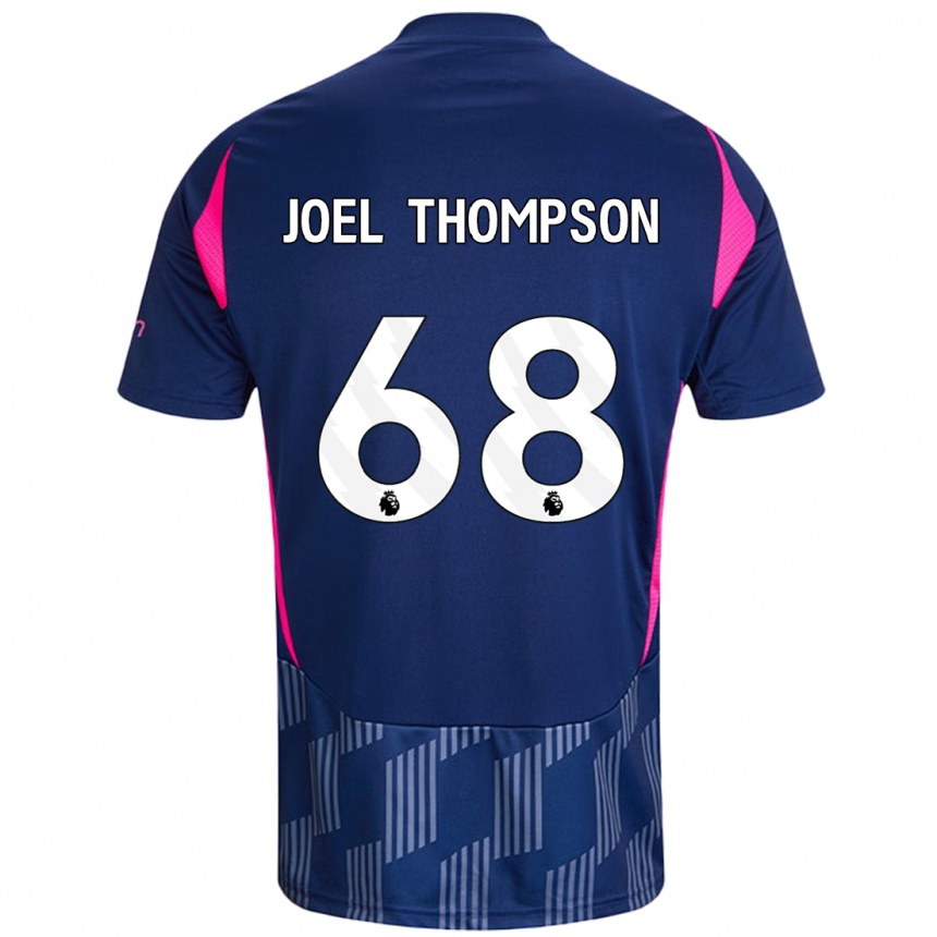 Niño Fútbol Camiseta Joel Thompson #68 Azul Real Rosa 2ª Equipación 2024/25 Argentina