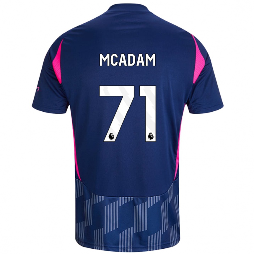 Niño Fútbol Camiseta Kyle Mcadam #71 Azul Real Rosa 2ª Equipación 2024/25 Argentina