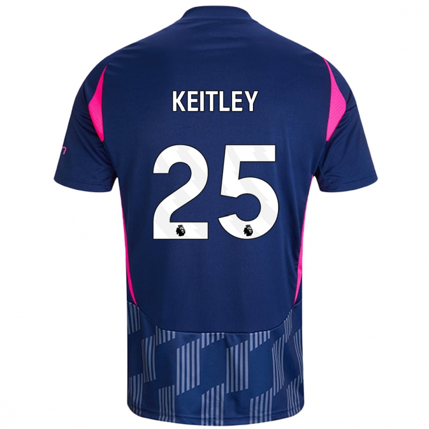 Niño Fútbol Camiseta Alice Keitley #25 Azul Real Rosa 2ª Equipación 2024/25 Argentina