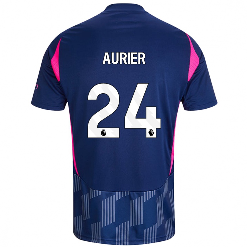 Niño Fútbol Camiseta Serge Aurier #24 Azul Real Rosa 2ª Equipación 2024/25 Argentina