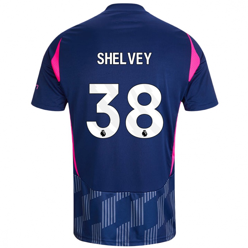 Niño Fútbol Camiseta George Shelvey #38 Azul Real Rosa 2ª Equipación 2024/25 Argentina