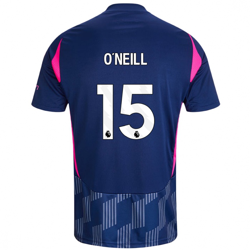 Niño Fútbol Camiseta Laura-Jayne O'neill #15 Azul Real Rosa 2ª Equipación 2024/25 Argentina