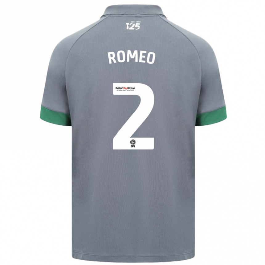 Niño Fútbol Camiseta Mahlon Romeo #2 Gris Oscuro 2ª Equipación 2024/25 Argentina