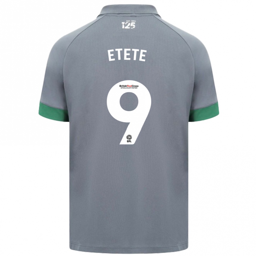 Niño Fútbol Camiseta Kion Etete #9 Gris Oscuro 2ª Equipación 2024/25 Argentina