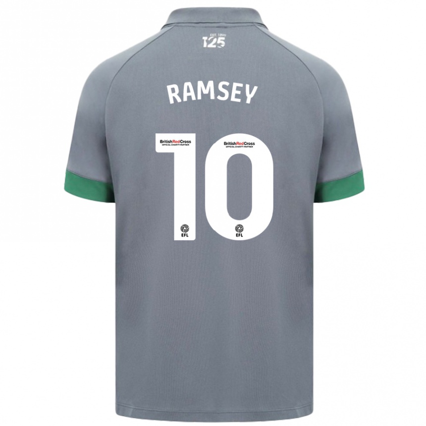 Niño Fútbol Camiseta Aaron Ramsey #10 Gris Oscuro 2ª Equipación 2024/25 Argentina