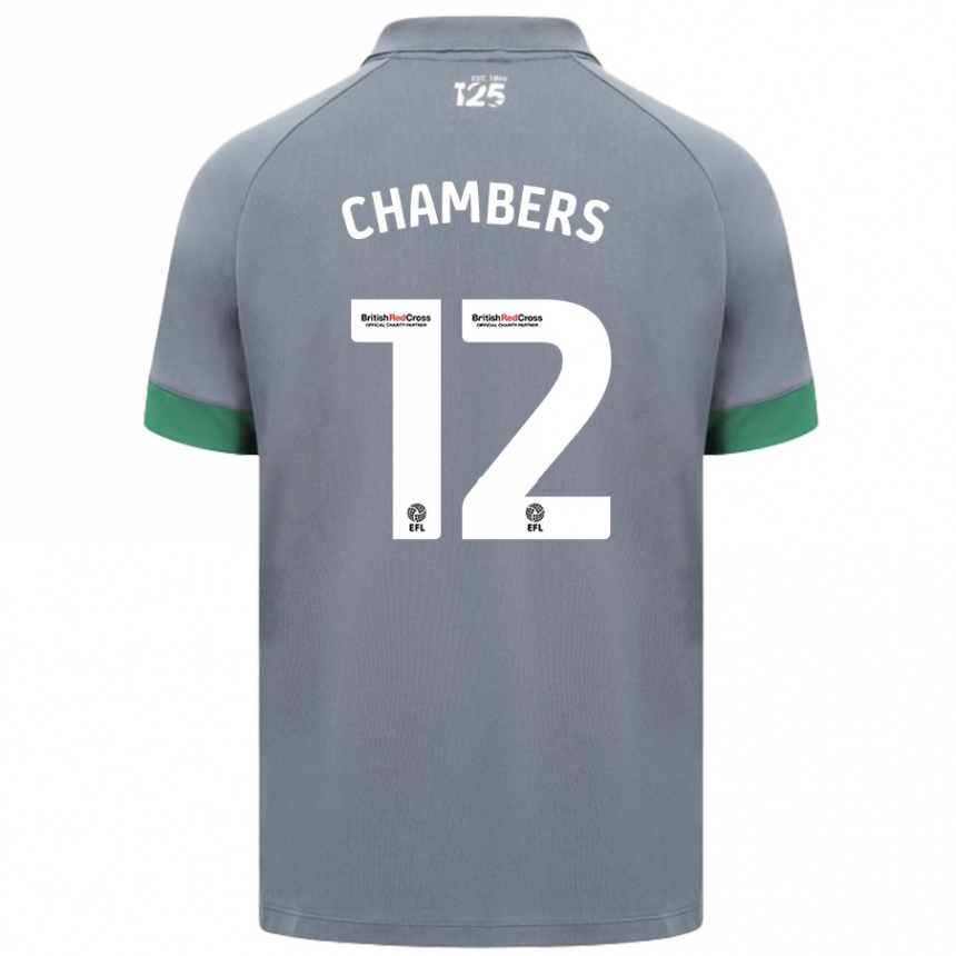 Niño Fútbol Camiseta Calum Chambers #12 Gris Oscuro 2ª Equipación 2024/25 Argentina