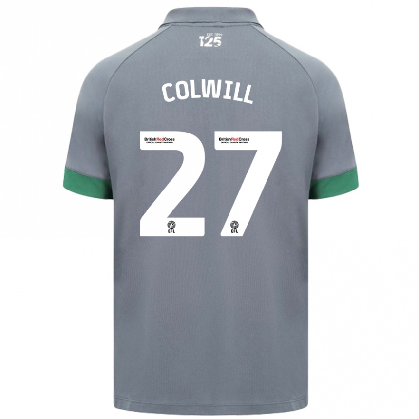 Niño Fútbol Camiseta Rubin Colwill #27 Gris Oscuro 2ª Equipación 2024/25 Argentina