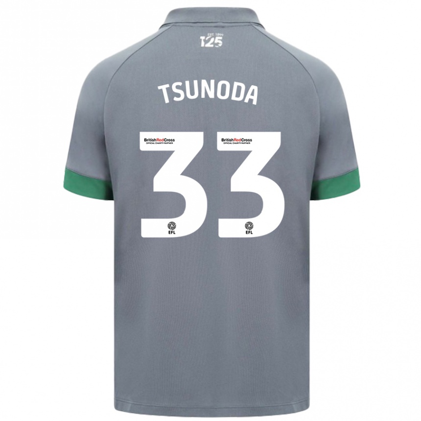 Niño Fútbol Camiseta Ryotaro Tsunoda #33 Gris Oscuro 2ª Equipación 2024/25 Argentina