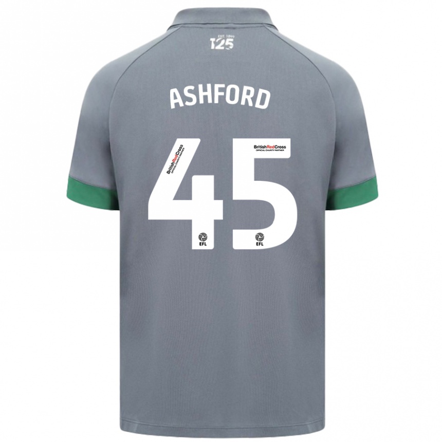 Niño Fútbol Camiseta Cian Ashford #45 Gris Oscuro 2ª Equipación 2024/25 Argentina