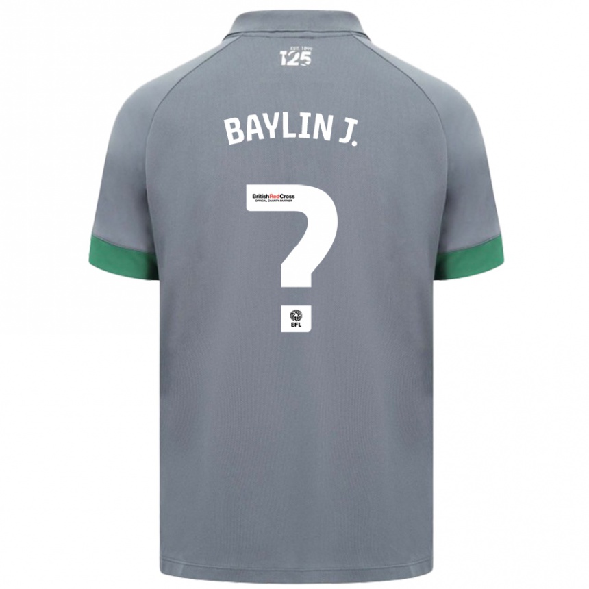 Niño Fútbol Camiseta Baylin Johnson #0 Gris Oscuro 2ª Equipación 2024/25 Argentina