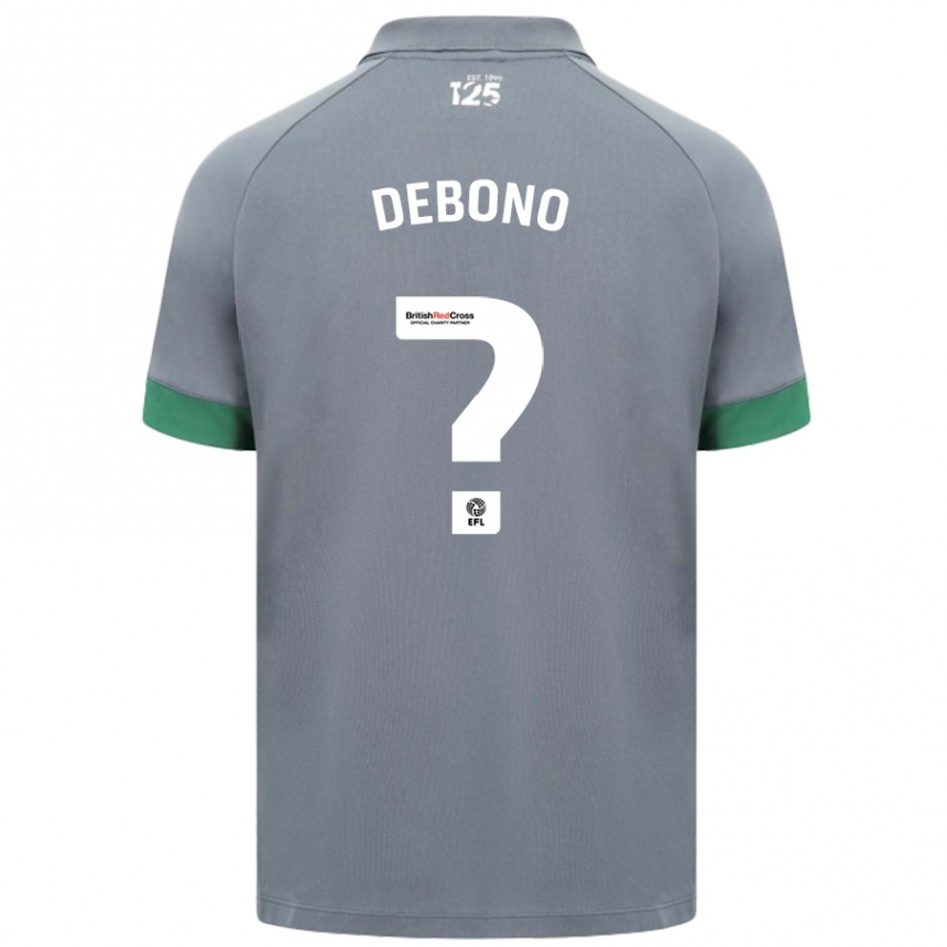 Niño Fútbol Camiseta Alyas Debono #0 Gris Oscuro 2ª Equipación 2024/25 Argentina