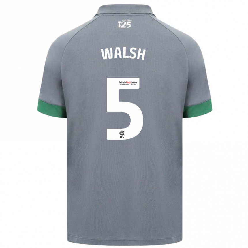 Niño Fútbol Camiseta Siobhan Walsh #5 Gris Oscuro 2ª Equipación 2024/25 Argentina