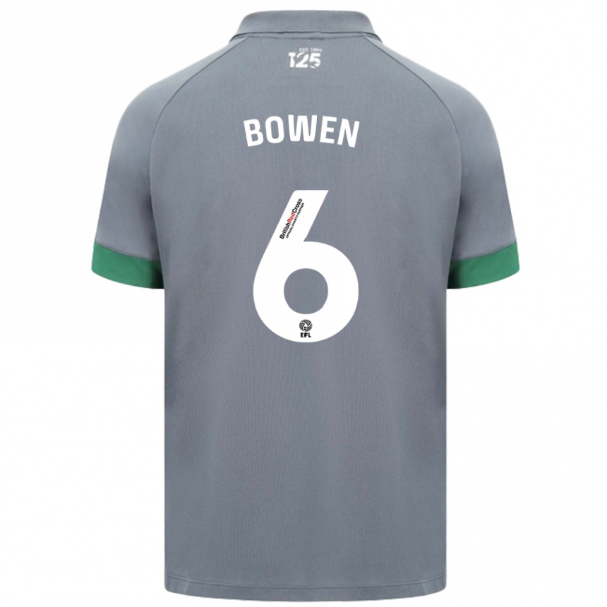 Niño Fútbol Camiseta Megan Bowen #6 Gris Oscuro 2ª Equipación 2024/25 Argentina