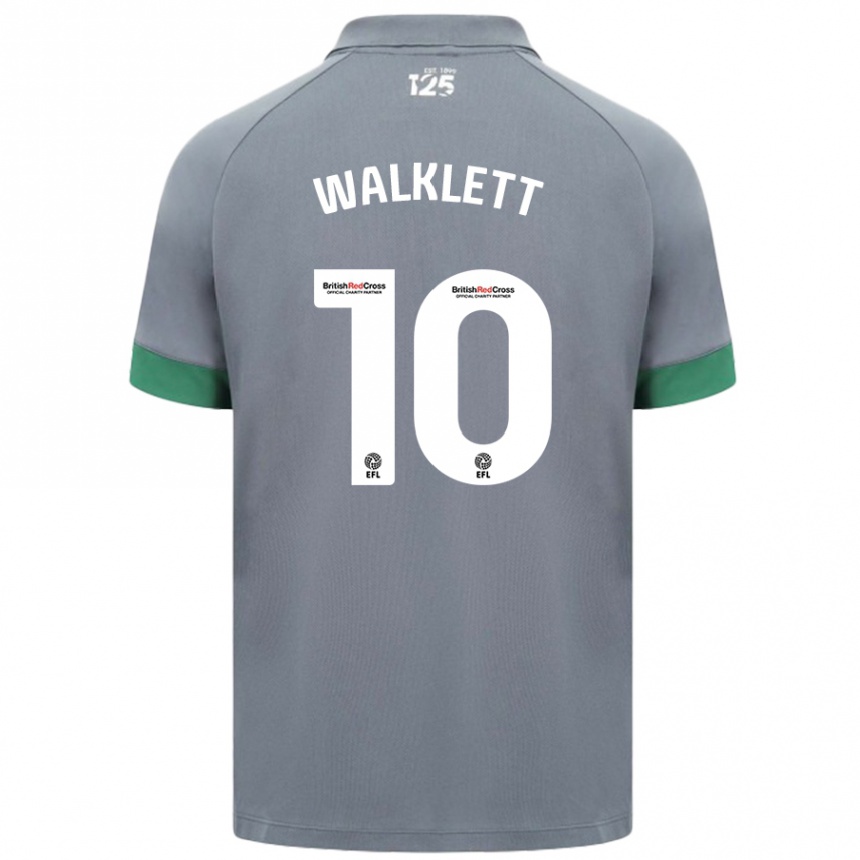 Niño Fútbol Camiseta Kerry Walklett #10 Gris Oscuro 2ª Equipación 2024/25 Argentina