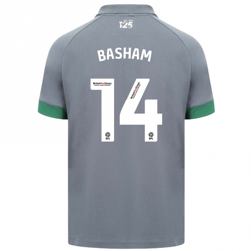 Niño Fútbol Camiseta Olivia Basham #14 Gris Oscuro 2ª Equipación 2024/25 Argentina