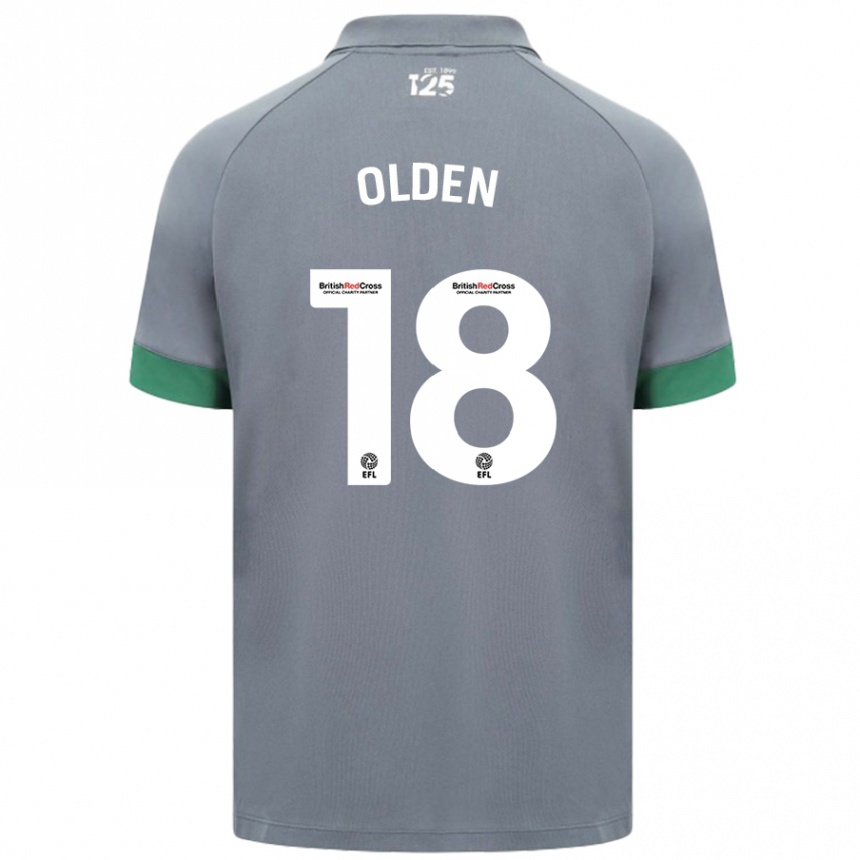 Niño Fútbol Camiseta Mackenzie Olden #18 Gris Oscuro 2ª Equipación 2024/25 Argentina