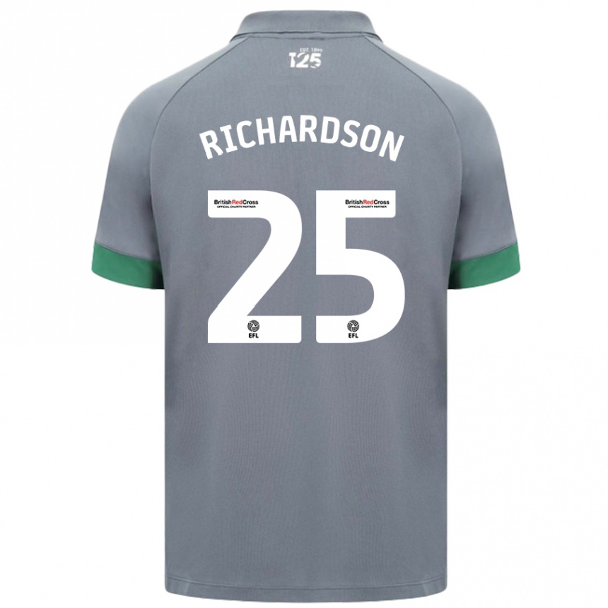 Niño Fútbol Camiseta Tija Richardson #25 Gris Oscuro 2ª Equipación 2024/25 Argentina