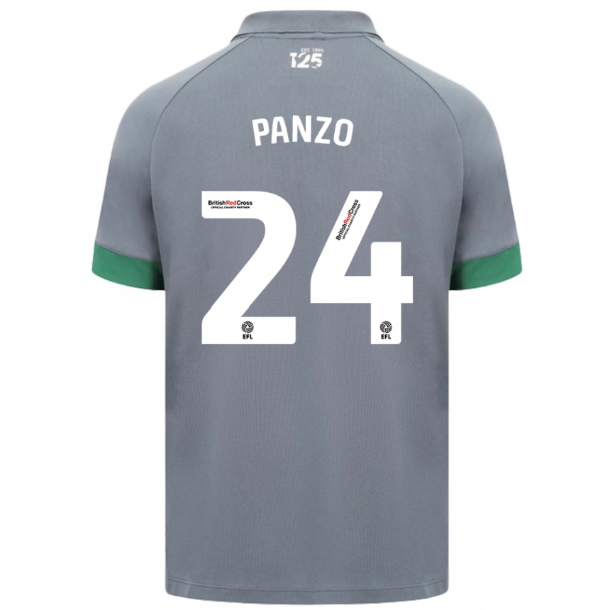 Niño Fútbol Camiseta Jonathan Panzo #24 Gris Oscuro 2ª Equipación 2024/25 Argentina