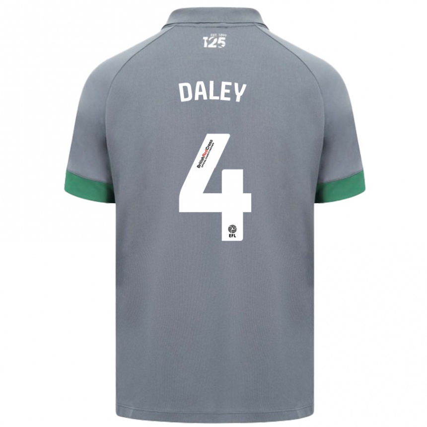 Niño Fútbol Camiseta Hannah Daley #4 Gris Oscuro 2ª Equipación 2024/25 Argentina