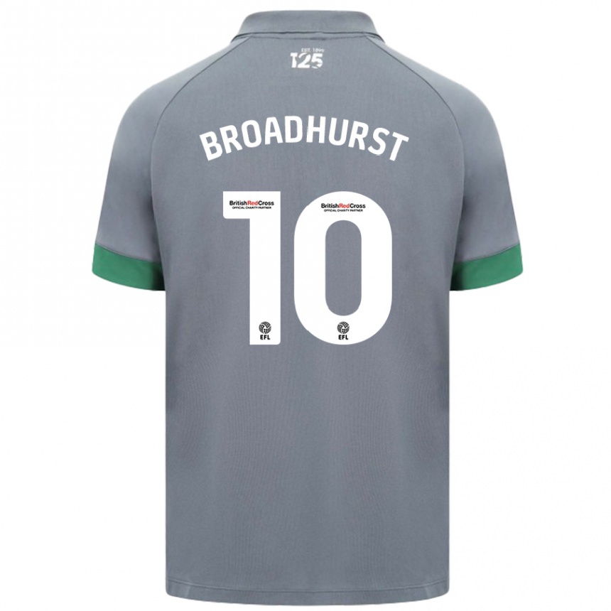 Niño Fútbol Camiseta Danielle Broadhurst #10 Gris Oscuro 2ª Equipación 2024/25 Argentina