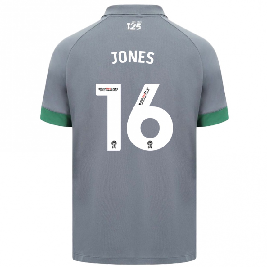 Niño Fútbol Camiseta Ellie Jones #16 Gris Oscuro 2ª Equipación 2024/25 Argentina