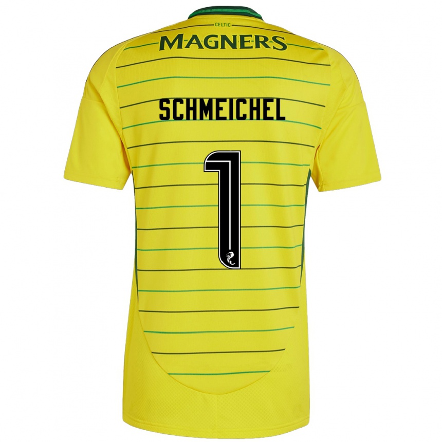 Niño Fútbol Camiseta Kasper Schmeichel #1 Amarillo 2ª Equipación 2024/25 Argentina