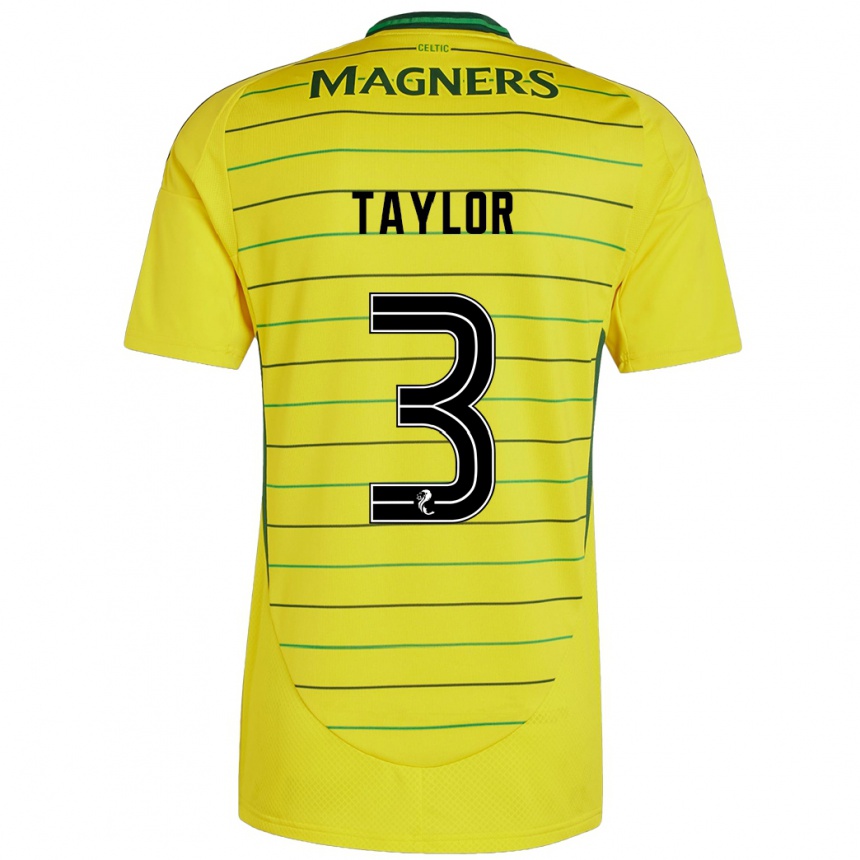 Niño Fútbol Camiseta Greg Taylor #3 Amarillo 2ª Equipación 2024/25 Argentina