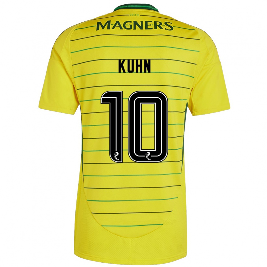 Niño Fútbol Camiseta Nicolas Kühn #10 Amarillo 2ª Equipación 2024/25 Argentina