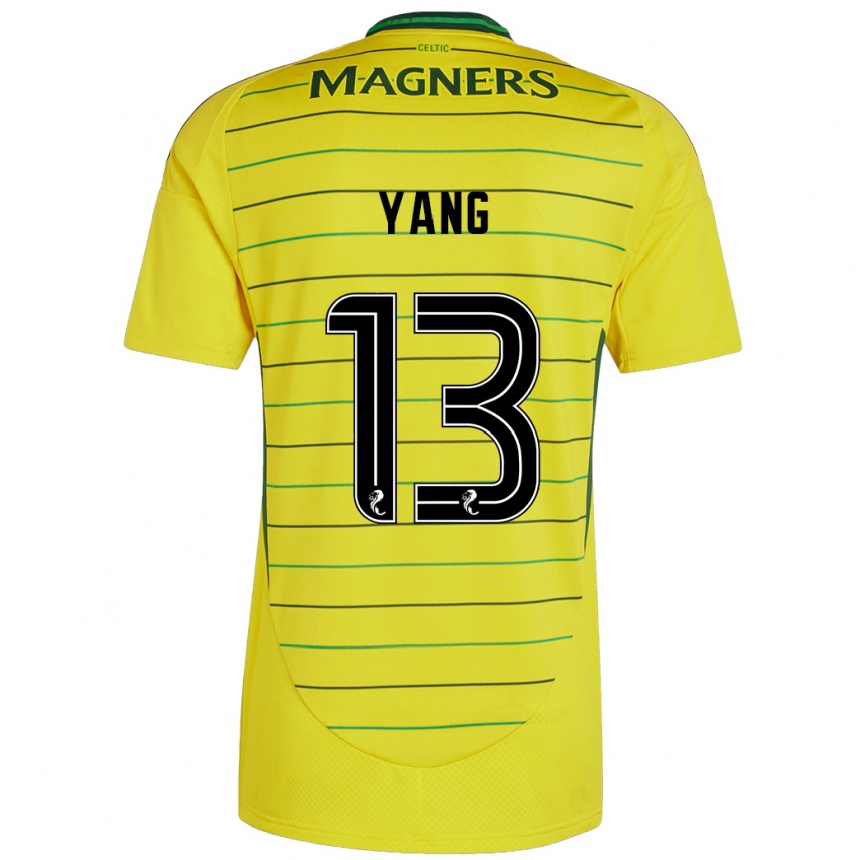 Niño Fútbol Camiseta Hyun-Jun Yang #13 Amarillo 2ª Equipación 2024/25 Argentina