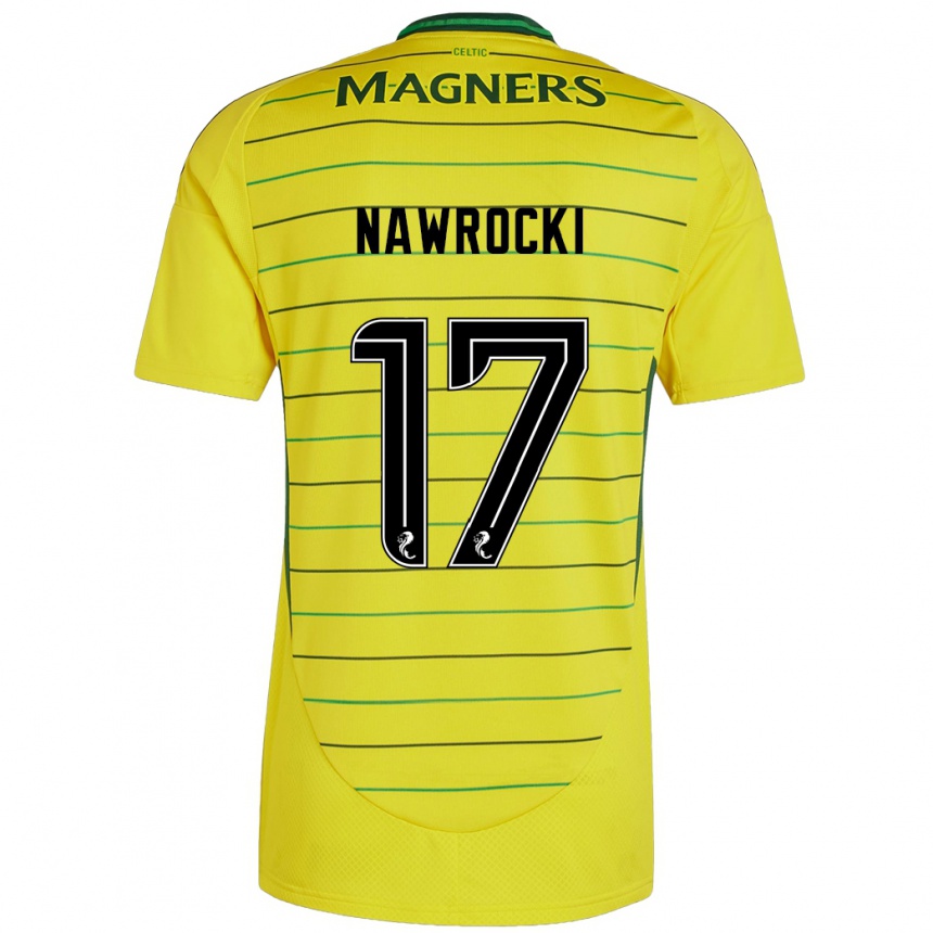 Niño Fútbol Camiseta Maik Nawrocki #17 Amarillo 2ª Equipación 2024/25 Argentina