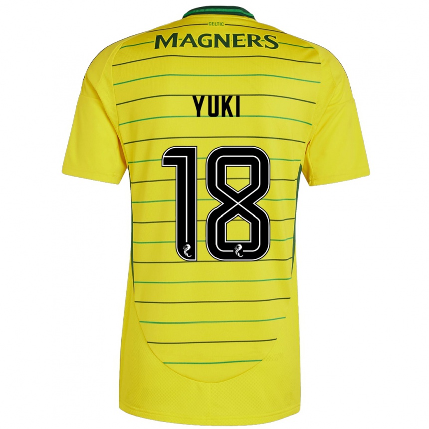 Niño Fútbol Camiseta Yuki Kobayashi #18 Amarillo 2ª Equipación 2024/25 Argentina