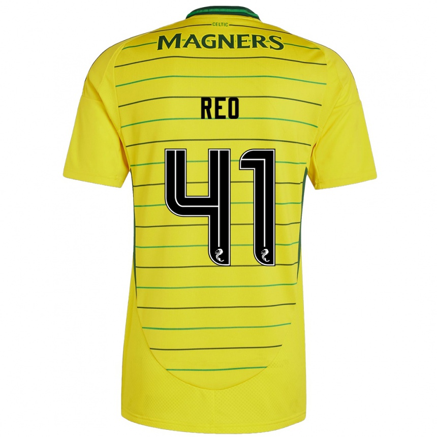 Niño Fútbol Camiseta Reo Hatate #41 Amarillo 2ª Equipación 2024/25 Argentina