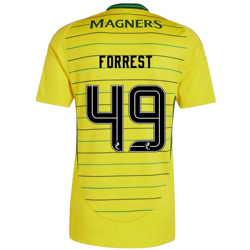 Niño Fútbol Camiseta James Forrest #49 Amarillo 2ª Equipación 2024/25 Argentina