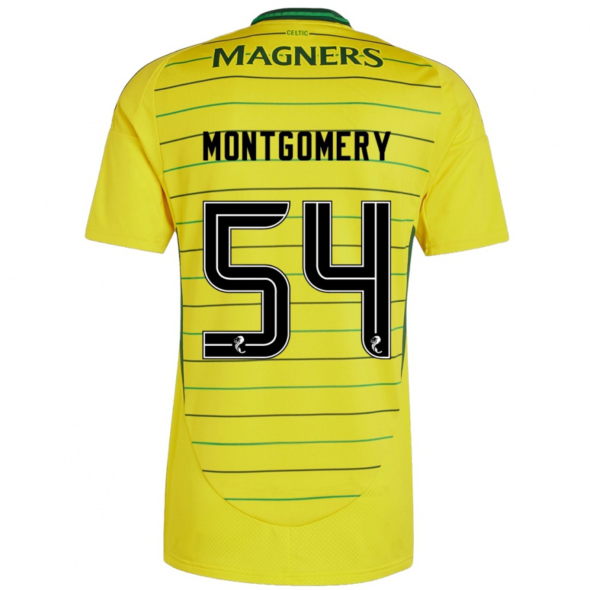 Niño Fútbol Camiseta Adam Montgomery #54 Amarillo 2ª Equipación 2024/25 Argentina