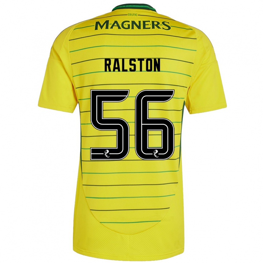 Niño Fútbol Camiseta Anthony Ralston #56 Amarillo 2ª Equipación 2024/25 Argentina