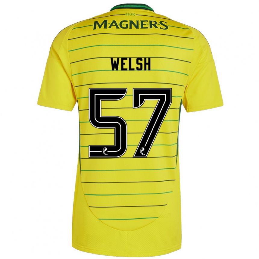 Niño Fútbol Camiseta Stephen Welsh #57 Amarillo 2ª Equipación 2024/25 Argentina