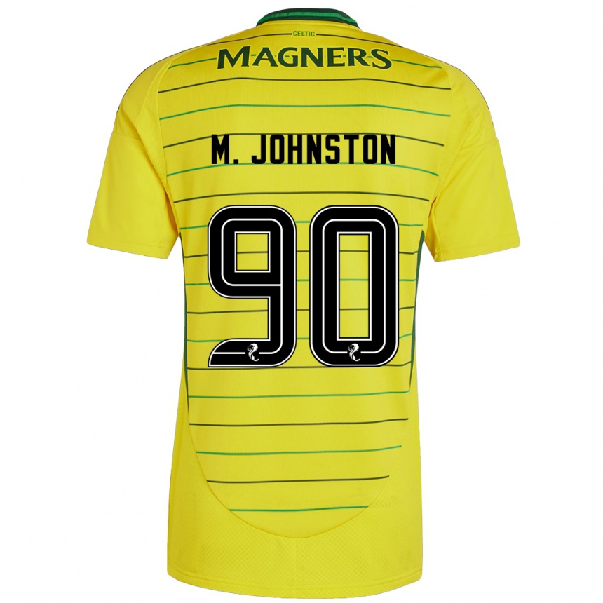 Niño Fútbol Camiseta Mikey Johnston #90 Amarillo 2ª Equipación 2024/25 Argentina