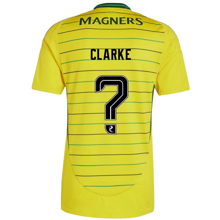 Niño Fútbol Camiseta Josh Clarke #0 Amarillo 2ª Equipación 2024/25 Argentina