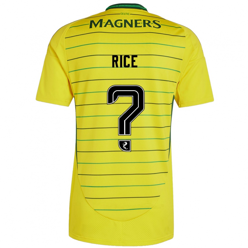 Niño Fútbol Camiseta Aidan Rice #0 Amarillo 2ª Equipación 2024/25 Argentina