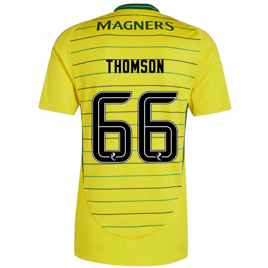 Niño Fútbol Camiseta Corey Thomson #66 Amarillo 2ª Equipación 2024/25 Argentina