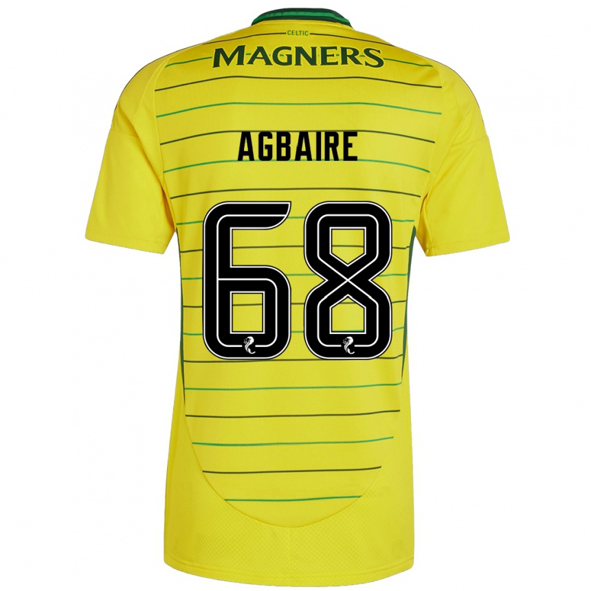 Niño Fútbol Camiseta Lenny Agbaire #68 Amarillo 2ª Equipación 2024/25 Argentina