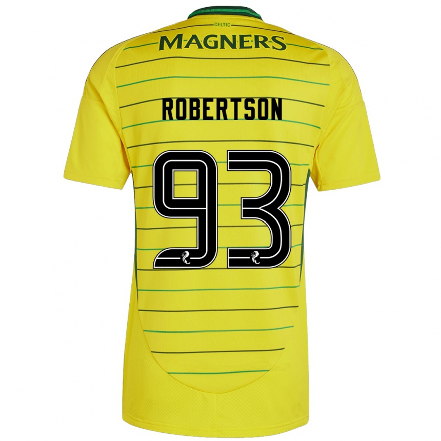 Niño Fútbol Camiseta Mitchell Robertson #93 Amarillo 2ª Equipación 2024/25 Argentina