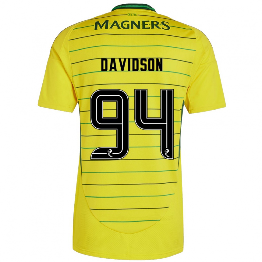 Niño Fútbol Camiseta Bruno Davidson #94 Amarillo 2ª Equipación 2024/25 Argentina