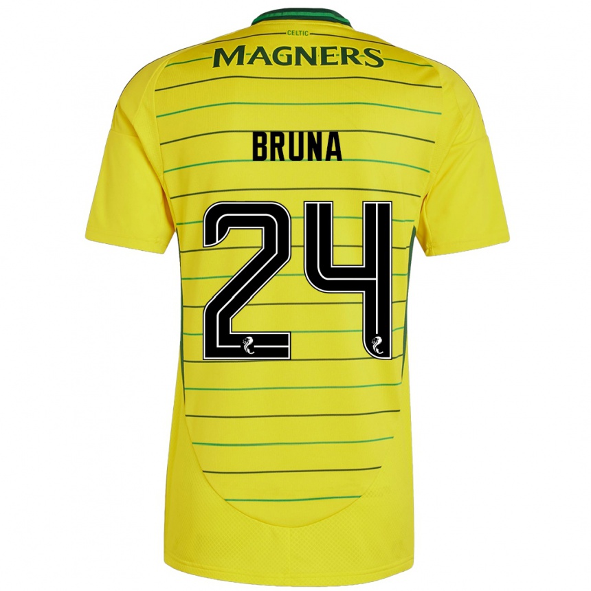 Niño Fútbol Camiseta Bruna Lourenço #24 Amarillo 2ª Equipación 2024/25 Argentina