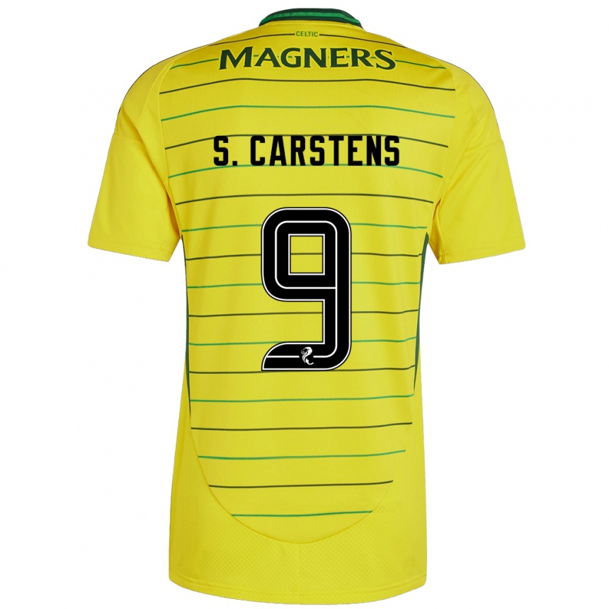 Niño Fútbol Camiseta Signe Carstens #9 Amarillo 2ª Equipación 2024/25 Argentina