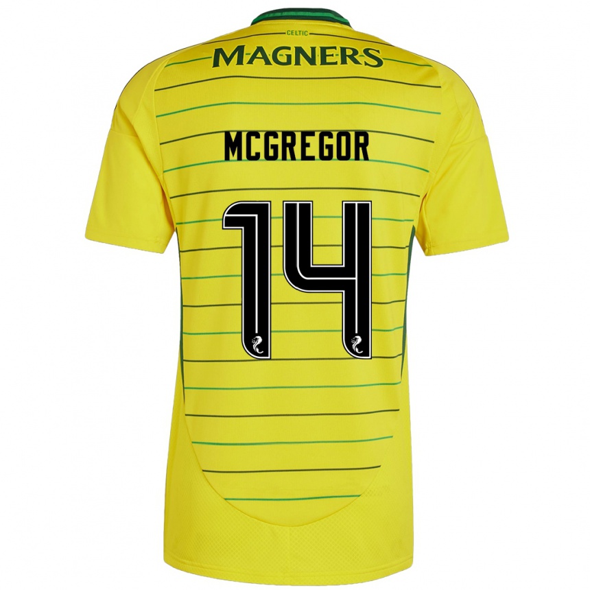 Niño Fútbol Camiseta Shannon Mcgregor #14 Amarillo 2ª Equipación 2024/25 Argentina