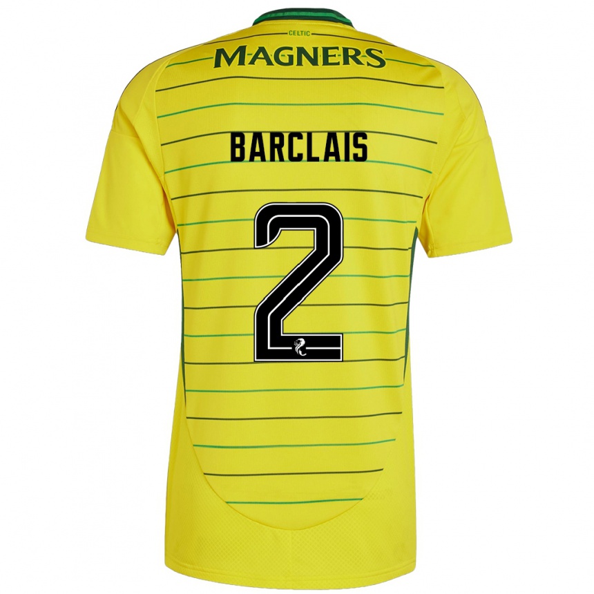 Niño Fútbol Camiseta Celya Barclais #2 Amarillo 2ª Equipación 2024/25 Argentina