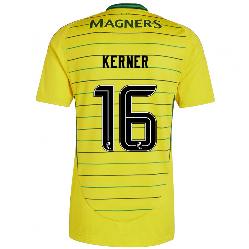 Niño Fútbol Camiseta Hana Kerner #16 Amarillo 2ª Equipación 2024/25 Argentina