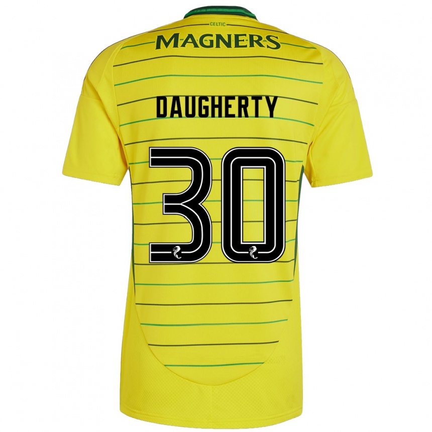 Niño Fútbol Camiseta Kelsey Daugherty #30 Amarillo 2ª Equipación 2024/25 Argentina