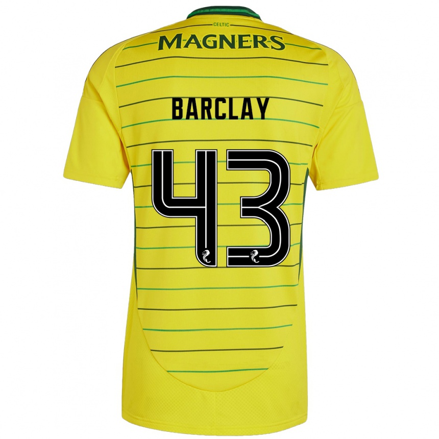 Niño Fútbol Camiseta Lucy Barclay #43 Amarillo 2ª Equipación 2024/25 Argentina